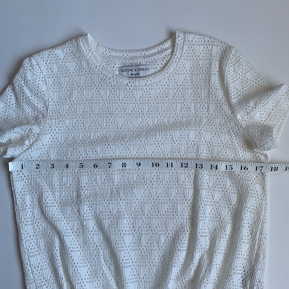 MADEWELL Texture & Thread Geo Eyelet Tie-Front Top XS - Picture 10 of 12